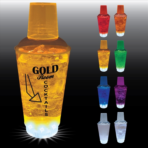 16 oz. Light-Up Plastic Cocktail Shaker. 5 Lights & 3 lighting... from ASI 61952 Howw Mfg Co Inc / Howw USA