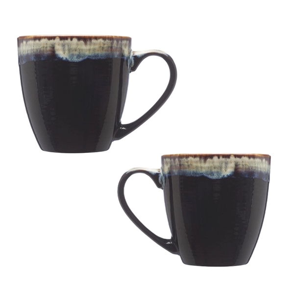 Color drip ceramic mug, 17 oz. capacity with 1c1p silkscreen imprint... from ASI 37218 Athena Promo (tm)
