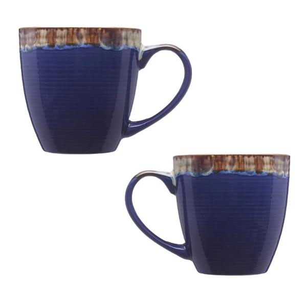 Color drip ceramic mug, 17 oz. capacity with 1c1p silkscreen imprint... from ASI 37218 Athena Promo (tm)