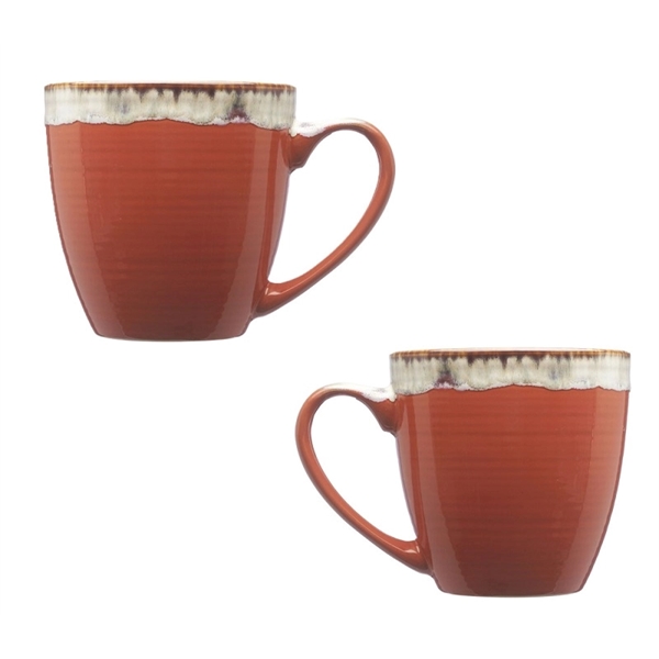 Color drip ceramic mug, 17 oz. capacity with 1c1p silkscreen imprint... from ASI 37218 Athena Promo (tm)