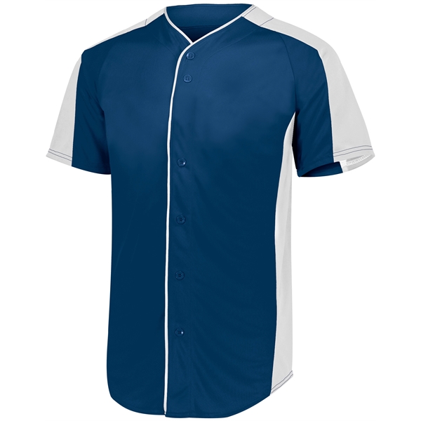 Youth Full-Button Baseball Jersey. 100% polyester propelit micro mesh wicking knit.... from ASI 37461 Augusta Sportswear