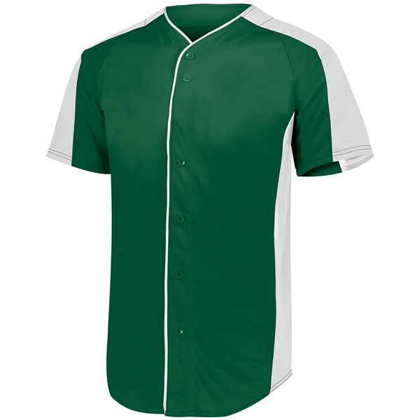 Youth Full-Button Baseball Jersey. 100% polyester propelit micro mesh wicking knit.... from ASI 37461 Augusta Sportswear