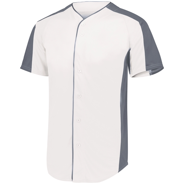 Youth Full-Button Baseball Jersey. 100% polyester propelit micro mesh wicking knit.... from ASI 37461 Augusta Sportswear
