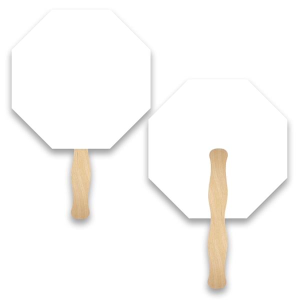 Stock shape Stop Sign hand fan with wood handle (wood stick)... from ASI 93520 Ventura Inc