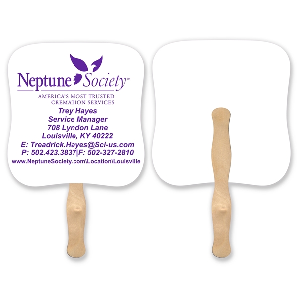 Stock shape Palm hand fan with wood handle ( wood stick)... from ASI 93520 Ventura Inc