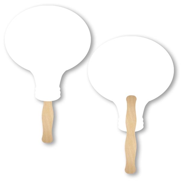 Light bulb shape hand fan with wood handle ( wood stick).... from ASI 93520 Ventura Inc