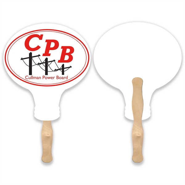 Light bulb shape hand fan with wood handle ( wood stick).... from ASI 93520 Ventura Inc