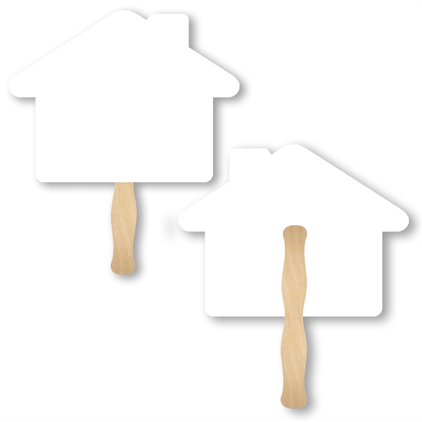 Stock shape House hand fan with wood handle ( wood stick)... from ASI 93520 Ventura Inc