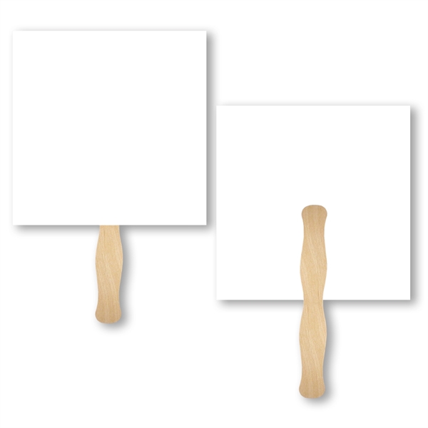 Square Hand fan with wood handle... from ASI 93520 Ventura Inc