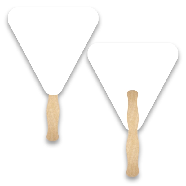 Triangle shape hand fan with wood handle ( wood stick).... from ASI 93520 Ventura Inc
