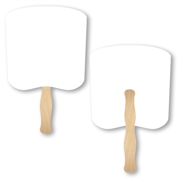 Stock shape Bread hand fan with wood handle ( wood stick)... from ASI 93520 Ventura Inc