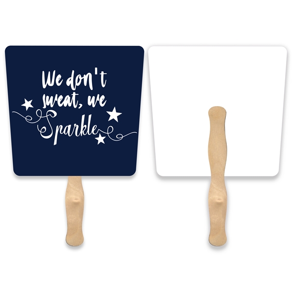 Tapered hand fan with wood handle ( wood stick).... from ASI 93520 Ventura Inc