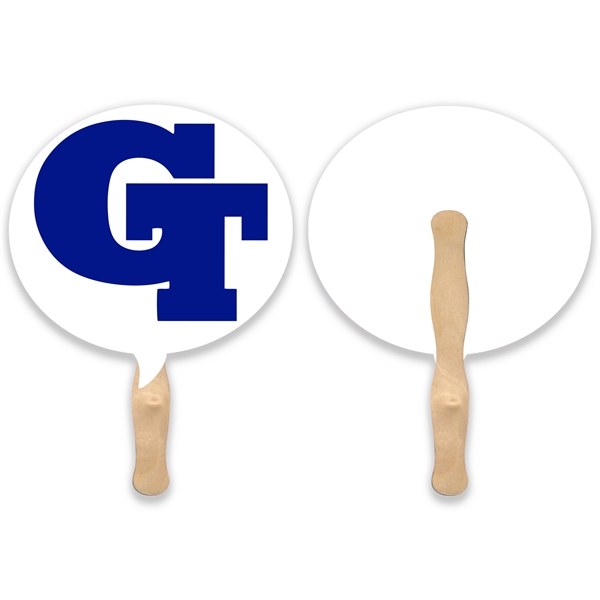 Stock shape Bubble hand fan with wood handle ( wood stick)... from ASI 93520 Ventura Inc