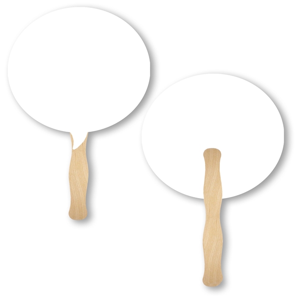 Stock shape Bubble hand fan with wood handle ( wood stick)... from ASI 93520 Ventura Inc