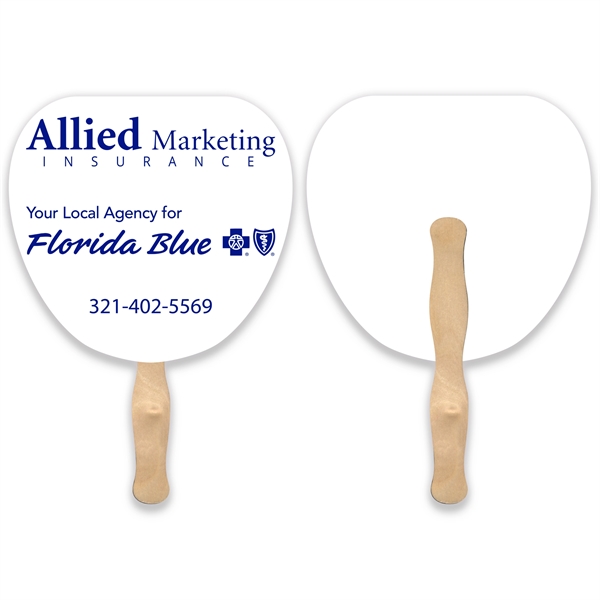 Stock shape Leaf hand fan with wood handle ( wood stick)... from ASI 93520 Ventura Inc