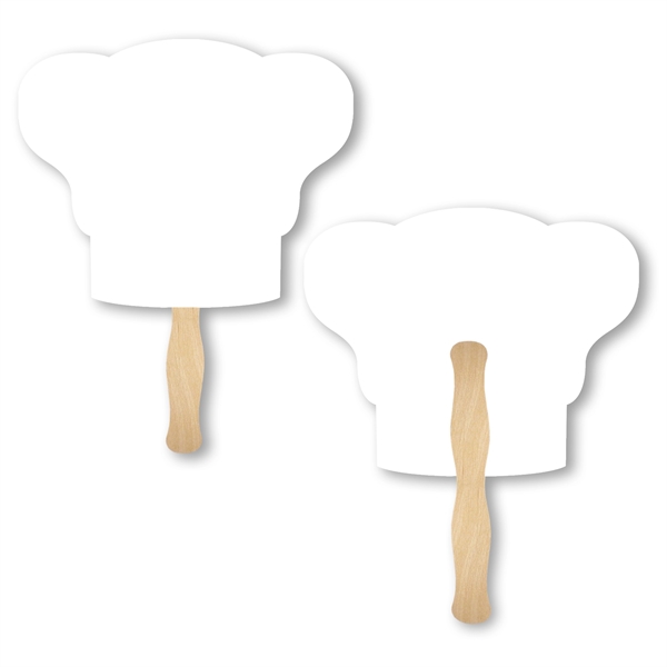Chef Hat shape hand fan with wood handle ( wood stick).... from ASI 93520 Ventura Inc