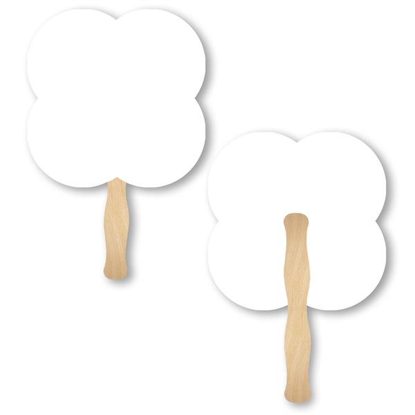 Clover shape hand fan with basswood handle.... from ASI 93520 Ventura Inc