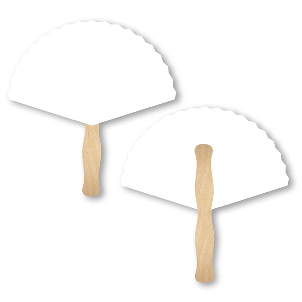 Round triangle shape fan with basswood handle.... from ASI 93520 Ventura Inc