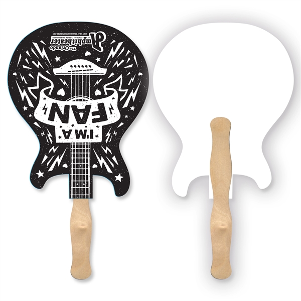Stock shape Electric Guitar hand fan with wood handle ( wood... from ASI 93520 Ventura Inc