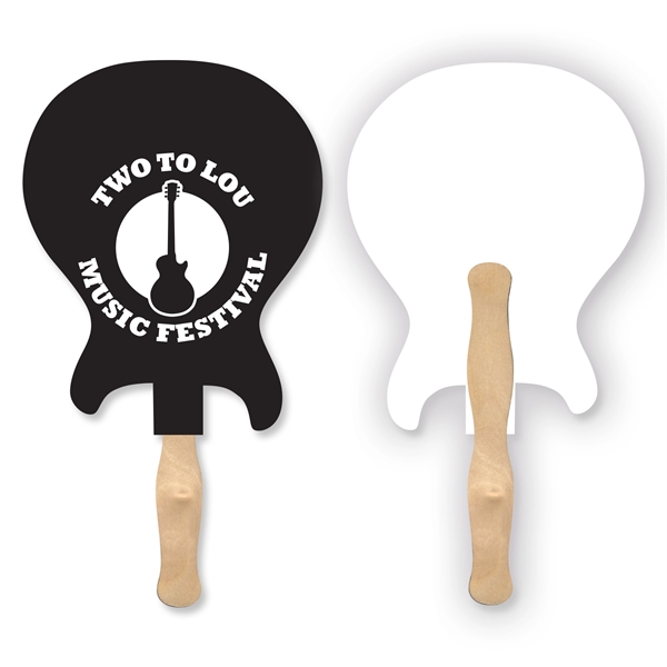 Stock shape Electric Guitar hand fan with wood handle ( wood... from ASI 93520 Ventura Inc