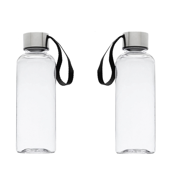 Plastic water bottle with strap,17 oz. capacity with 1 color silkscreen... from ASI 37218 Athena Promo (tm)