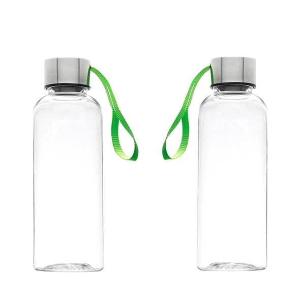 Plastic water bottle with strap,17 oz. capacity with 1 color silkscreen... from ASI 37218 Athena Promo (tm)