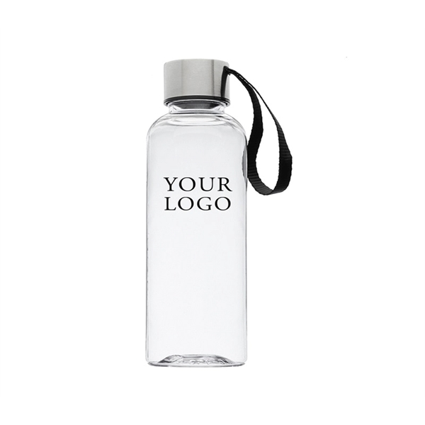 Plastic water bottle with strap,17 oz. capacity with 1 color silkscreen... from ASI 37218 Athena Promo (tm)