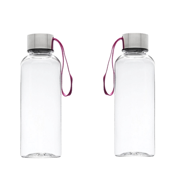 Plastic water bottle with strap,17 oz. capacity with 1 color silkscreen... from ASI 37218 Athena Promo (tm)