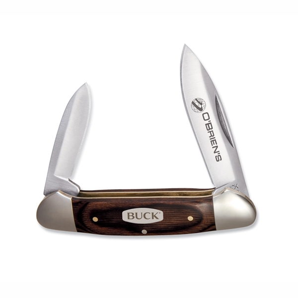 The Buck Canoe is a multi-purpose knife. The woodgrain handle with... from ASI 46170 Compass Industries Inc