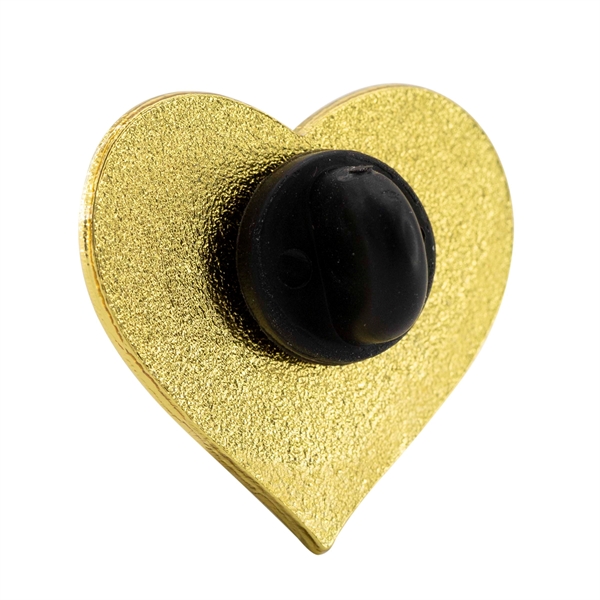 1" heart-shaped enamel pin with LGBTQ flag design and pinback.... from ASI 52263 EMT