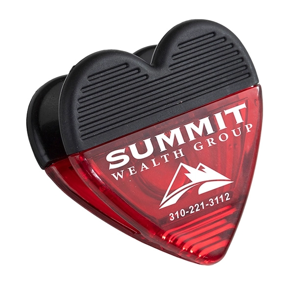 2 3/4" x 2 3/4" plastic heart-shaped magnetic memo clip with... from ASI 62660 Innovation Line
