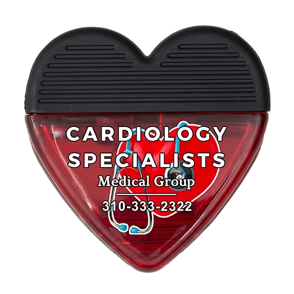2 3/4" x 2 3/4" plastic heart-shaped magnetic memo clip with... from ASI 62660 Innovation Line