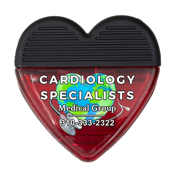 2 3/4" x 2 3/4" plastic heart-shaped magnetic memo clip with... from ASI 62660 Innovation Line