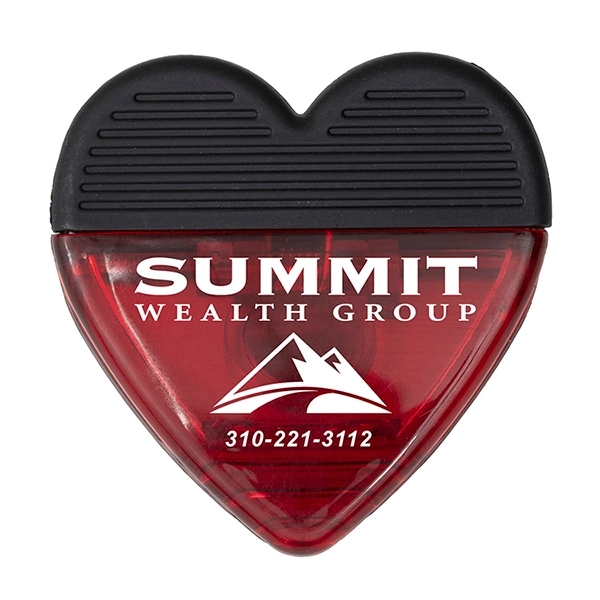 2 3/4" x 2 3/4" plastic heart-shaped magnetic memo clip with... from ASI 62660 Innovation Line