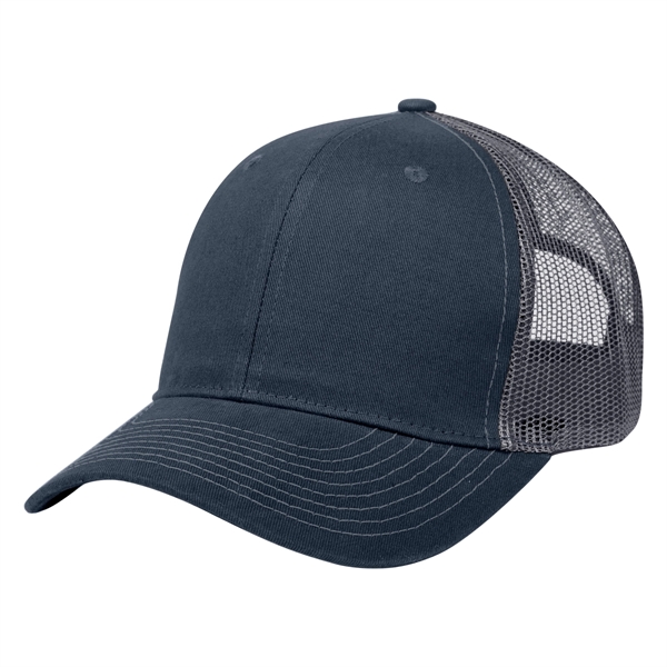 Mesh back cap with 100% brushed cotton twill crown, pre-curved visor,... from ASI 61125 Hit Promotional Products / Hit®
