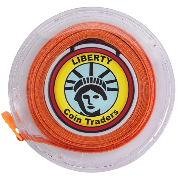 Clear tape measure with 5' push button retractable plastic tape that... from ASI 61125 Hit Promotional Products / Hit®