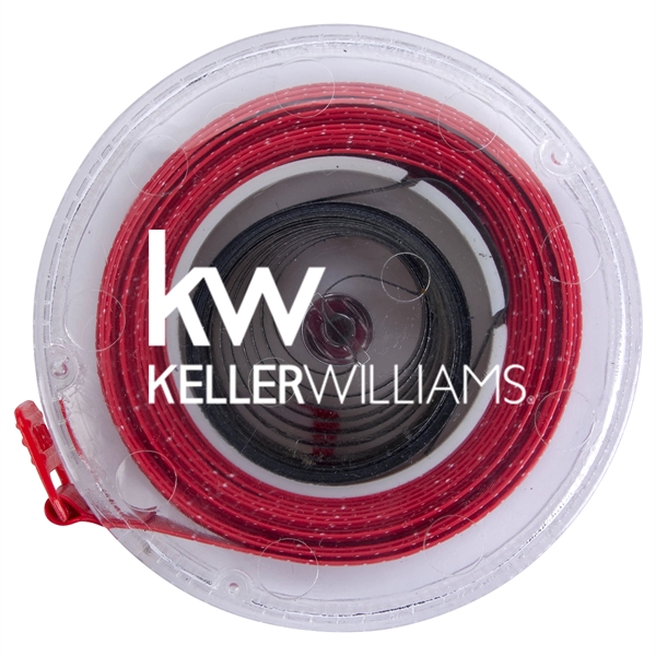 Clear tape measure with 5' push button retractable plastic tape that... from ASI 61125 Hit Promotional Products / Hit®