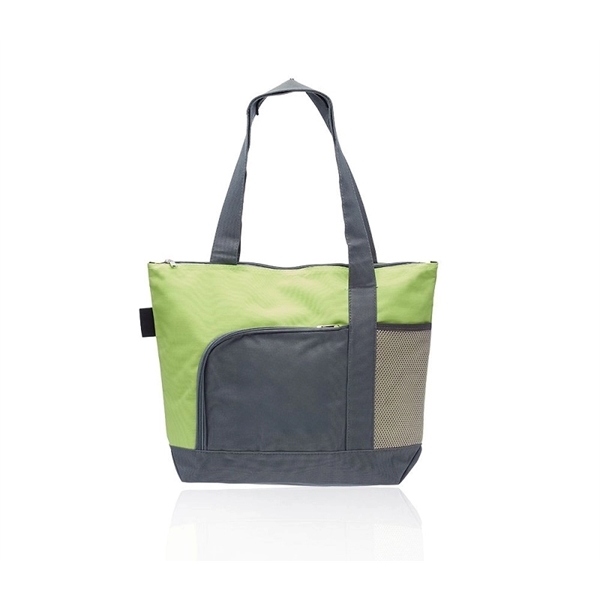 Dual tone polyester tote bag plus 1 color silkscreen imprint on... from ASI 37218 Athena Promo (tm)