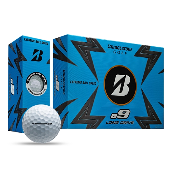 Bridgestone e9 Long Drive golf balls; Box contains 12 white balls... from ASI 38120 Ball Pro / Diversified Quality Kitchenware