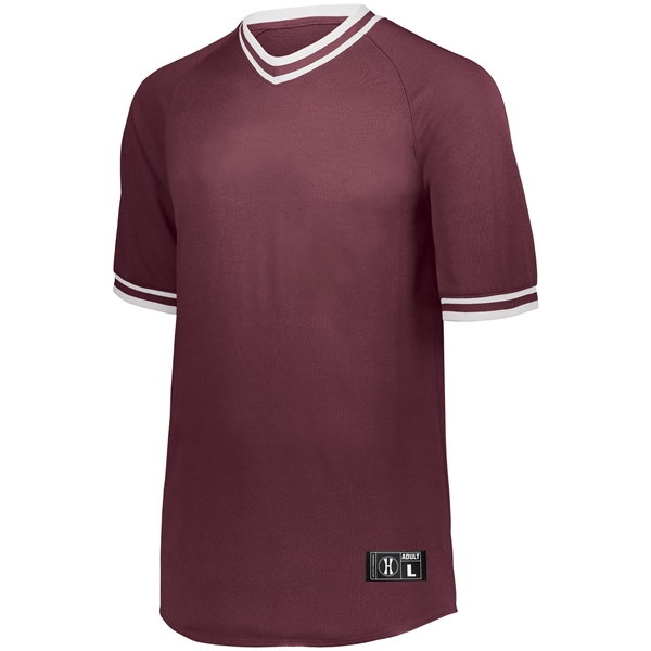 Retro V-Neck Baseball Jersey. Dry-Excel. 100% polyester wicking mesh.... from ASI 37461 Augusta Sportswear / Holloway Sportswear