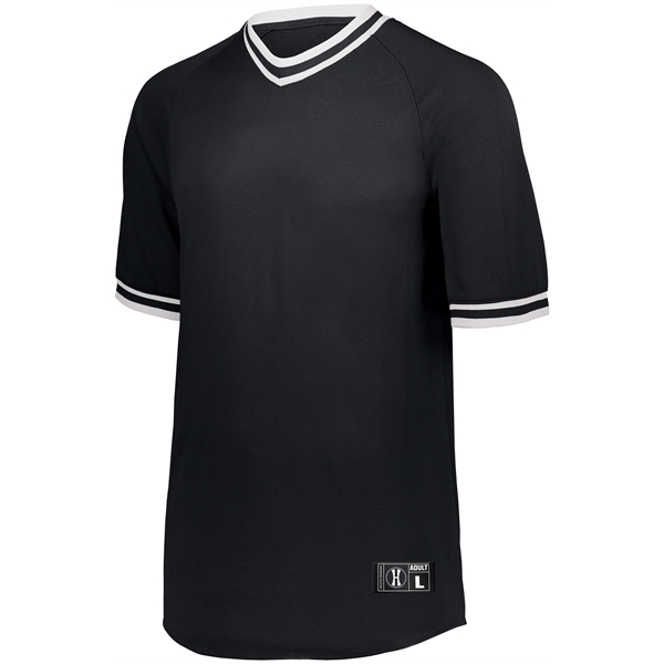 Retro V-Neck Baseball Jersey. Dry-Excel. 100% polyester wicking mesh.... from ASI 37461 Augusta Sportswear / Holloway Sportswear