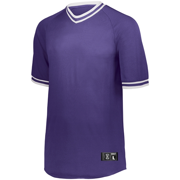 Retro V-Neck Baseball Jersey. Dry-Excel. 100% polyester wicking mesh.... from ASI 37461 Augusta Sportswear / Holloway Sportswear