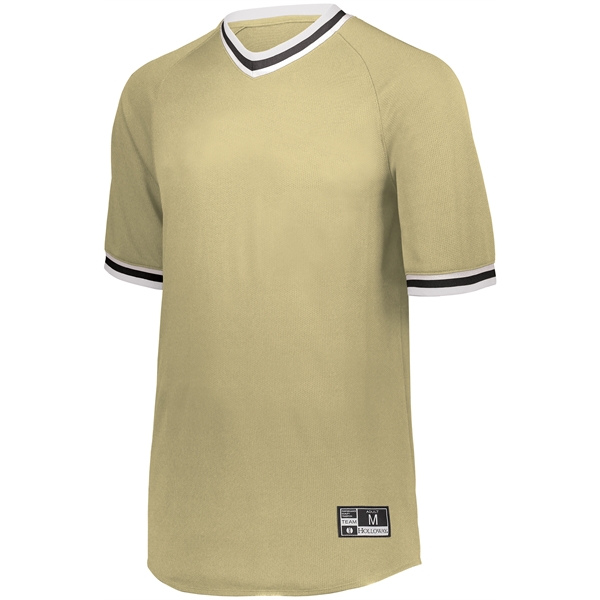 Retro V-Neck Baseball Jersey. Dry-Excel. 100% polyester wicking mesh.... from ASI 37461 Augusta Sportswear / Holloway Sportswear