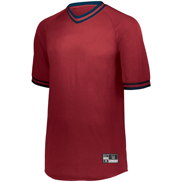 Retro V-Neck Baseball Jersey. Dry-Excel. 100% polyester wicking mesh.... from ASI 37461 Augusta Sportswear / Holloway Sportswear
