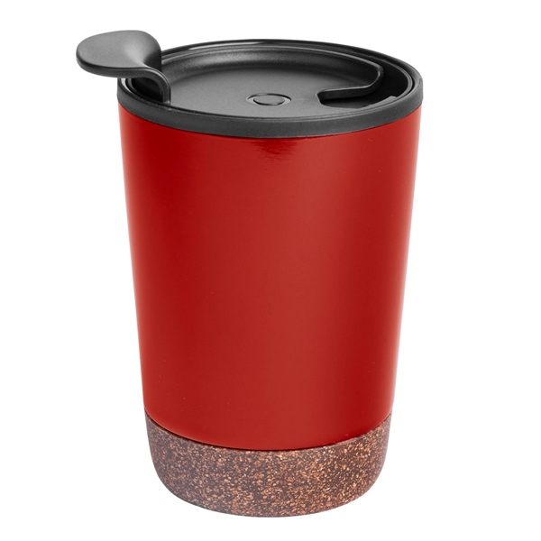 10 oz. stainless steel tumbler with cork base and a snap-on,... from ASI 61125 Hit Promotional Products / Hit®