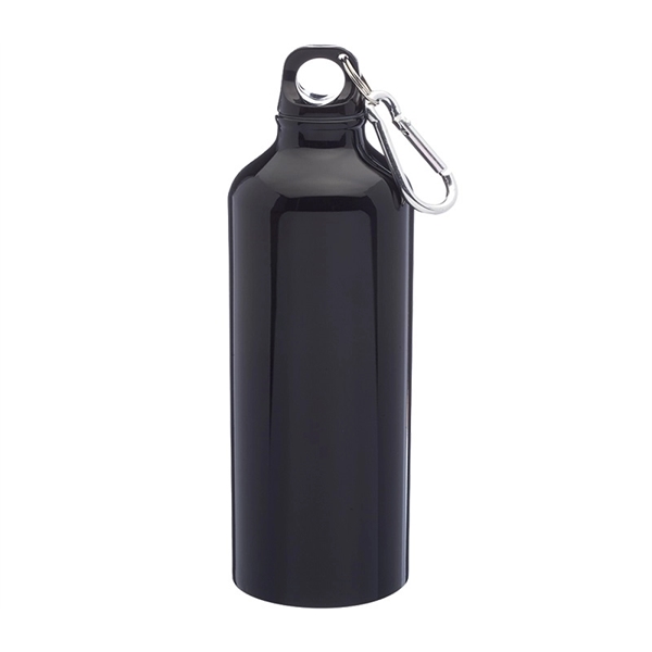 24 oz. Aluminum water bottle with carabiner plus 1 color silkscreen... from ASI 37218 Athena Promo (tm)