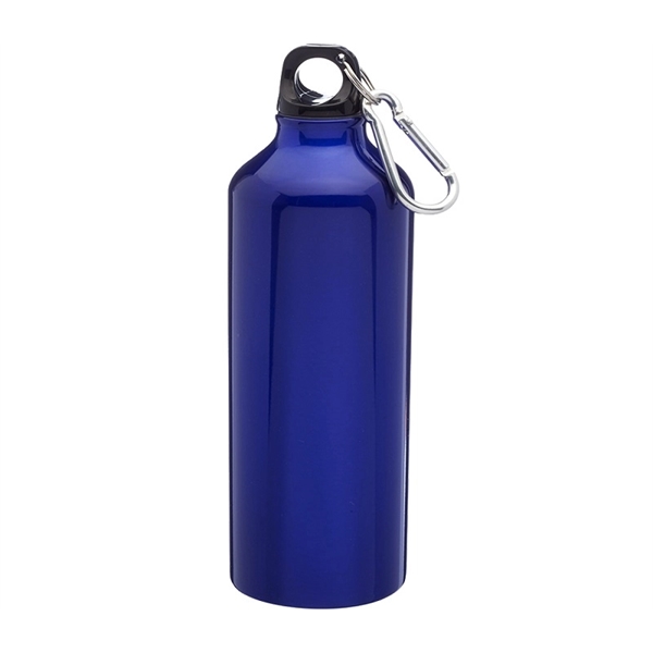 24 oz. Aluminum water bottle with carabiner plus 1 color silkscreen... from ASI 37218 Athena Promo (tm)