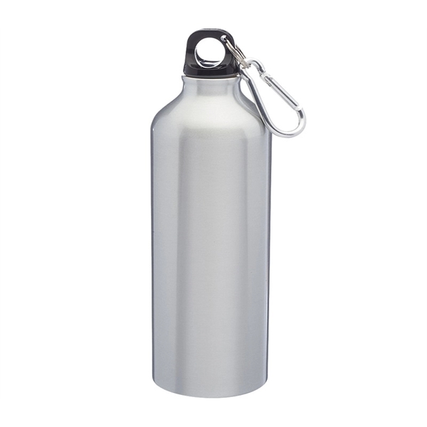 24 oz. Aluminum water bottle with carabiner plus 1 color silkscreen... from ASI 37218 Athena Promo (tm)