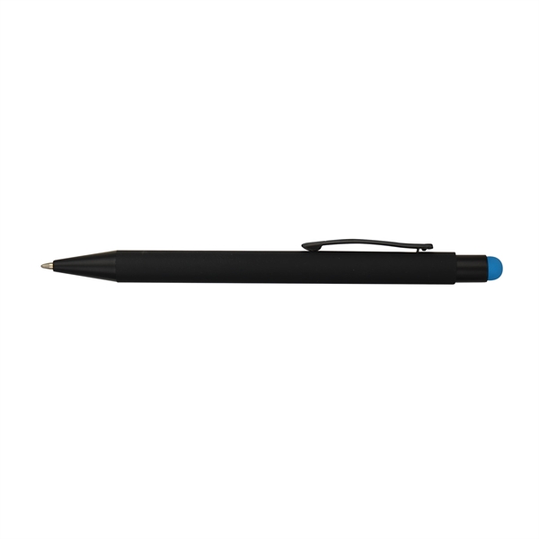 Soft Rubber Click Metal Ballpoint Pen w/Stylus... from ASI 41511 Brainchild USA Inc / BrainChild Gift Club