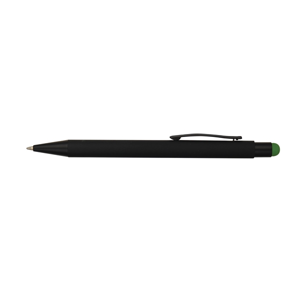 Soft Rubber Click Metal Ballpoint Pen w/Stylus... from ASI 41511 Brainchild USA Inc / BrainChild Gift Club